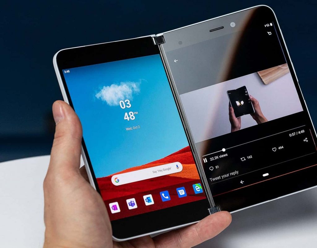 teléfono microsoft Android 2020 con 2 pantallas