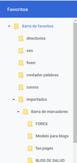 Exportar enlaces favoritos bookmarks de chrome