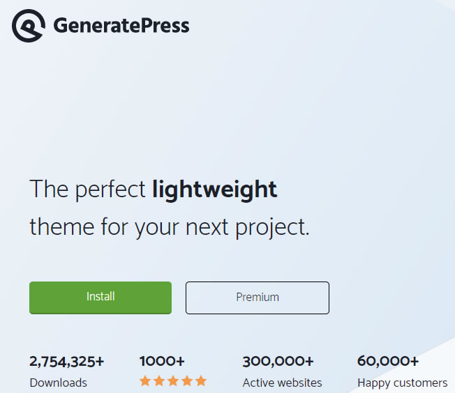 Theme generatepress para wordpress gratis responsive 2020